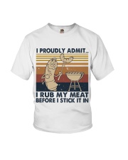 I Proudly Admit I Rub My Meat Youth T-Shirt tile