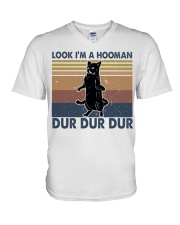 Look Im A Hooman V-Neck T-Shirt thumbnail