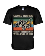 Camel Towing Funny V-Neck T-Shirt tile