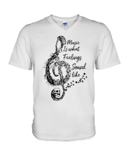 What Feelings Sound Like V-Neck T-Shirt tile