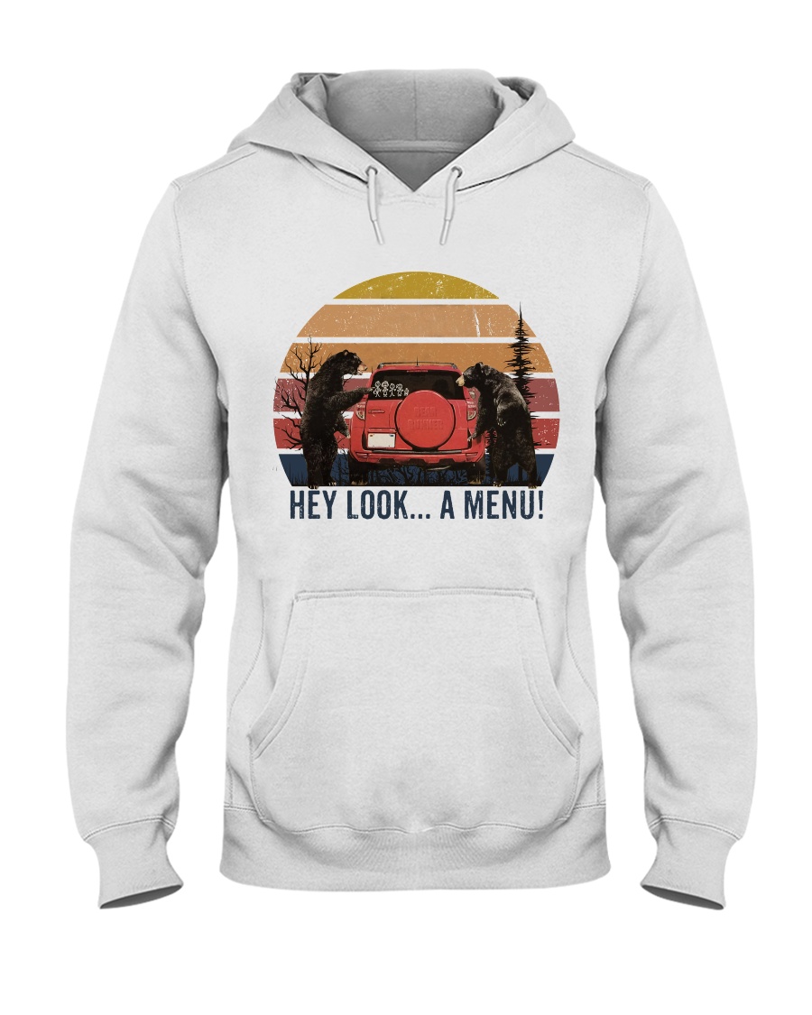 Hey Look A Menu Funny Hooded Sweatshirt