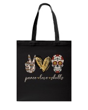 Peace Love Skulls Tote Bag tile