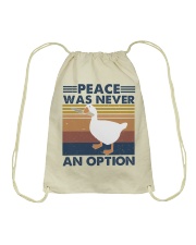 Peace Was Never An Option Drawstring Bag tile