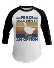 Peace Was Never An Option Baseball Tee tile