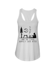 And She Lived Happily Ladies Flowy Tank tile