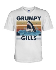 Grumpy Gills V-Neck T-Shirt thumbnail