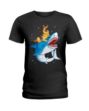 German Shepherd Shark T shirt Kids Men Spac Ladies T-Shirt thumbnail