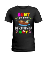 Aunt Of The Birthday Boy Funny Fishing Match Ladies T-Shirt thumbnail