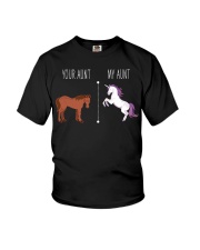 Your Aunt My Aunt Horse Unicorn Youth T-Shirt front