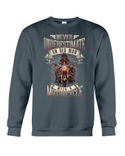 Never Underestimate An Old Man With A Motorcycle Crewneck Sweatshirt thumbnail
