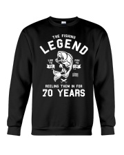 70th Birthday Gift The Fishing Legend 70 Yea Crewneck Sweatshirt thumbnail