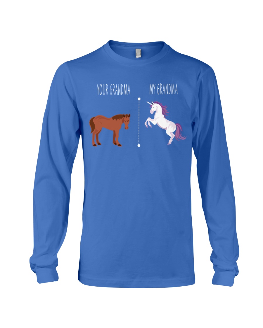 Your Grandma My Grandma Horse Unicorn Long Sleeve Tee