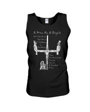 A Man On A Bicycle Unisex Tank thumbnail