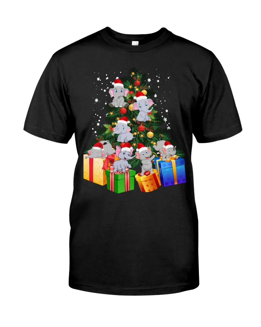 Elephant Christmas Tree Shirt Elephant Christmas Classic T-Shirt
