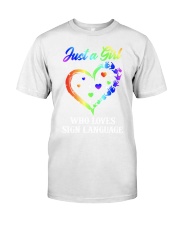 Sign Language Love Girl Premium Fit Mens Tee tile