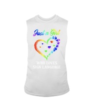 Sign Language Love Girl Sleeveless Tee tile