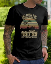 Thankgiving Turkey Drop Classic T-Shirt lifestyle-mens-crewneck-front-7