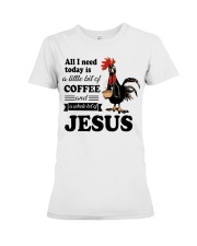 Chicken Coffee Premium Fit Ladies Tee tile