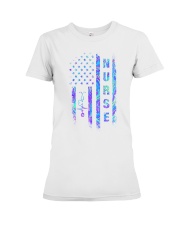 Nurse Flag USA Premium Fit Ladies Tee tile
