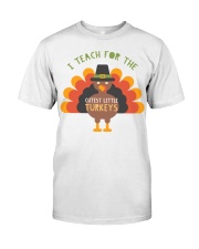 Teacher Cutest Little Turkey Premium Fit Mens Tee tile