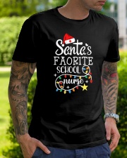 School Nurse Favorite Santa Classic T-Shirt lifestyle-mens-crewneck-front-7