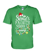 School Nurse Favorite Santa V-Neck T-Shirt tile