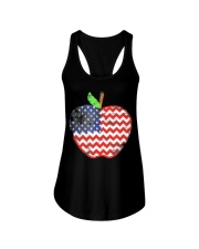 Teacher Apple 4th July Ladies Flowy Tank tile