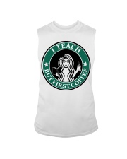 Teacher First Coffee Sleeveless Tee tile