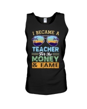 Teacher Money Fame Unisex Tank tile