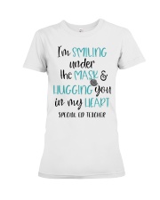 Special Ed Teacher Smiling Premium Fit Ladies Tee tile