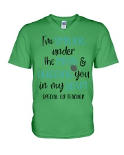 Special Ed Teacher Smiling V-Neck T-Shirt tile