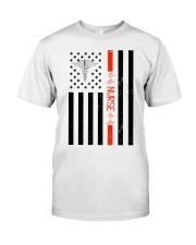 Nurse Heartbeat Flag Classic T-Shirt front