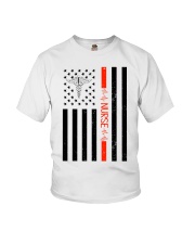 Nurse Heartbeat Flag Youth T-Shirt tile