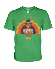 Nurse Cutest Little Turkey V-Neck T-Shirt tile