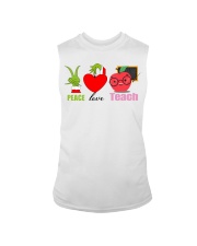 Teacher Peace Love Sleeveless Tee tile