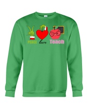 Teacher Peace Love Crewneck Sweatshirt tile