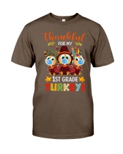 1st Grade Turkey Thankfull Classic T-Shirt tile