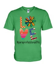 Paraprofessional Teacher Life V-Neck T-Shirt tile