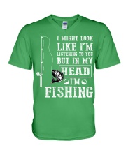 Fishing Head V-Neck T-Shirt tile