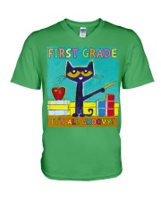 1st Grade Groovy V-Neck T-Shirt tile
