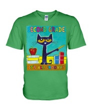 2nd Grade Groovy V-Neck T-Shirt tile