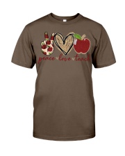 Teacher Peace Love Classic T-Shirt tile