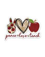 Teacher Peace Love Sticker tile