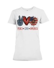 American Peace Love Premium Fit Ladies Tee tile