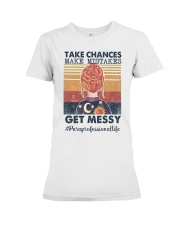 Paraprofessional Get Messy Premium Fit Ladies Tee tile