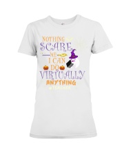 Teacher Anything Scare Premium Fit Ladies Tee tile