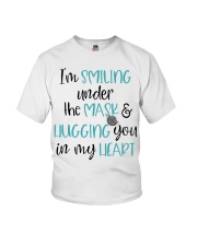 I'm smiling under the mask Youth T-Shirt tile