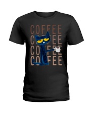Peter Cat With Coffee Ladies T-Shirt tile