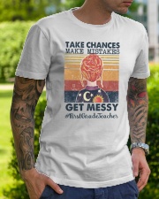 1st Grade Teacher Get Messy Classic T-Shirt lifestyle-mens-crewneck-front-7