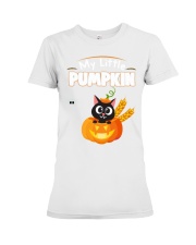 Cat Little Pumpkin Premium Fit Ladies Tee tile